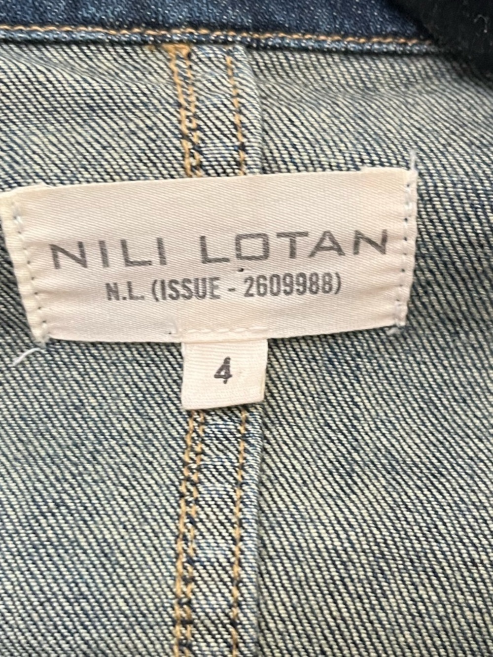 Nili Lotan Women's Denim Blazer Jacket - Blue Sz 4 - Picture 3 of 7